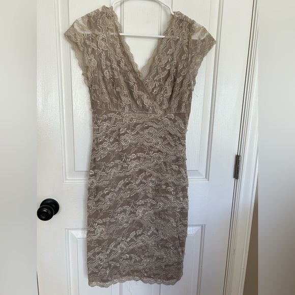 Elegant Lace V-Neck Dress - Picture 1 of 5
